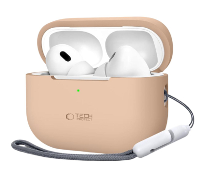 Etui na słuchawki Tech-Protect Silicone do Apple Airpods Pro (1.|2. gen.) cafe latte